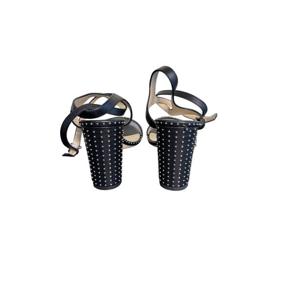 Jimmy Choo NIB Marine 85mm Micro-Studded Leather High Heels in Black Size 39 - Picture 7 of 9